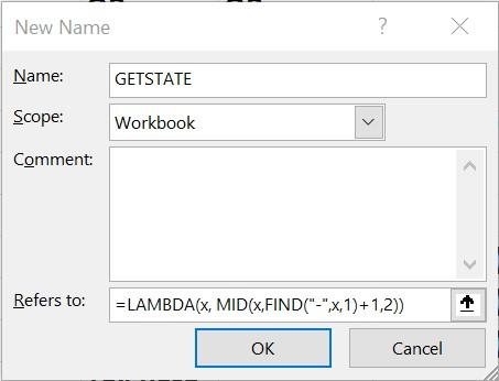 state abbreviation with lambda functions