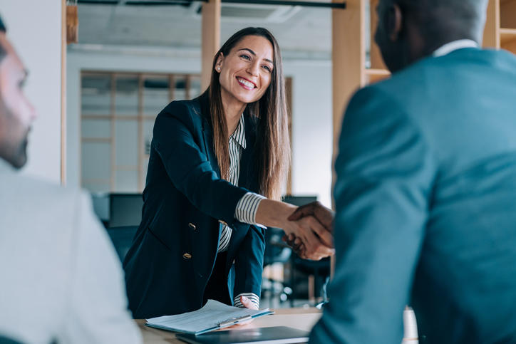 two professionals shaking hands